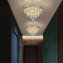 Axyaa Crystal LED Ceiling Chandelier with Remote Control Dimming D30CM