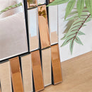 Axyaa Sunburst Silver Tawny Beveled Glass Mirror Rectangular Accent ,Home Décor