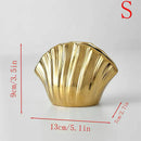 Axyaa Shell Ceramic Vase: Table Decor, Artificial Flowers, Room Aesthetic