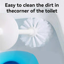 Axyaa Long Handle Toilet Brush with Standing Base - Bathroom Cleaning Tool