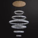 Axyaa Crystal Chandelier Stair Pendant Living Room Lighting Modern Interior Light