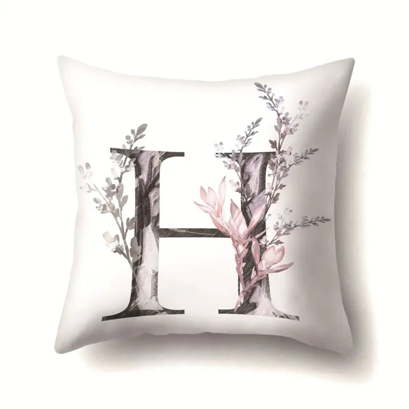 Axyaa Alphabet Cushion Cover - Kids Room Decor Throw Pillow Case