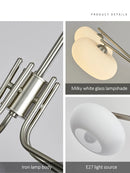 Axya Milk White Glass Chandelier - French Retro Style for Living Room, Bedroom & Dining