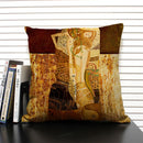 Axyaa Gold Pattern Oil Painting Decorative Throw Pillow Case - 45x45cm