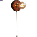 Axyaa Nordic LED Walnut Wood Wall Lamp for Modern Interior Design Home Lighting