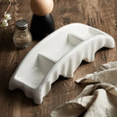 Axyaa Ceramic Arch Bridge Snack Plate for Dessert, Sushi, Molecular Cuisine