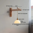 Axyaa LED Wall Light with White Ceramic Shade - Japan Style Stair & Bedside Lamp