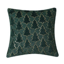 Axyaa Winter Green Faux Fur Christmas Tree Decorative Pillow Covers