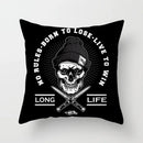 Axyaa Black Grey Skull Face Pillowcase for Halloween Living Room Decor