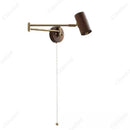 Axyaa Walnut Log Rocker Arm Wall Lamp for Living Room, Bedroom, Study - LED Lighting