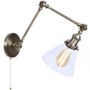 Axyaa Industrial Swing Arm LED Lamp with Pull Chain Switch