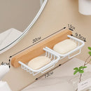 Wall-Mounted Black Walnut Soap Rack for Axyaa Household Soap Box