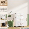 Axyaa Foldable Storage Box, Heavy-Duty Rolling Organizer for Bedroom, 2 Colors - Snacks, Clothes, Toys