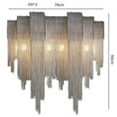 Axyaa Postmodern Tassel Chain LED Floor Lamp Gold/Silver Luxury for Living Room