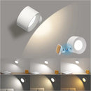 Axyaa Rechargeable Wall Lamp Remote Control 3 Color Temperatures Dimmable Rotation Bedroom Light