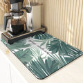 Axyaa Silicone Leaf Print Drying Mat & Coaster Set