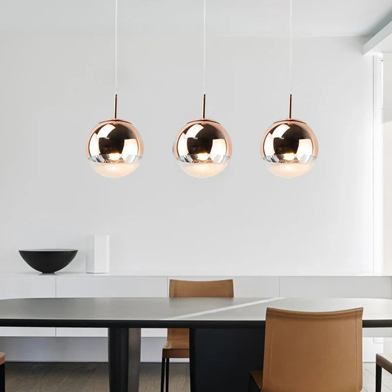 Nordic Ball Pendant Chandelier by Axyaa - Modern Hanging Lamp for Home Decor