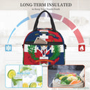 Axyaa Dominican Republic Flag Insulated Lunch Bag for Work, School, and Picnics