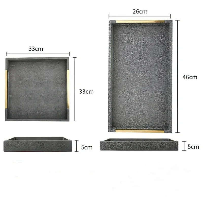 Axya Large Metal Tray for Home Kitchen - Serving & Storage Solution