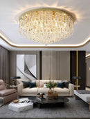 Axyaa Modern Crystal Ceiling Lamp with LED Lighting Fixtures