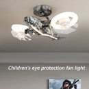 Axyaa Ceiling Fan with LED Light & Control for Modern Bedroom & Living Room