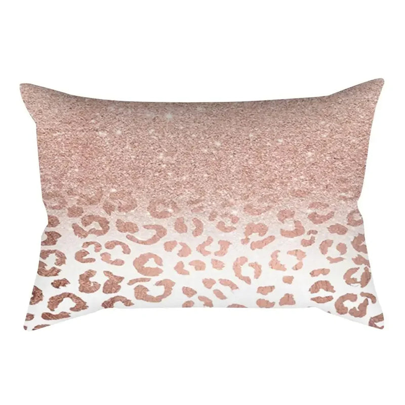 Axyaa Pink Geometric Stripes Pillow Cover for Home Decor and Living Room