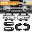 Axyaa LED Fog Lamps for Dodge Ram 1500 Front Bumper Headlights DRL 12V