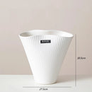 Axyaa White Ceramic Vase for Home Decor, Large Caliber Vase for Living Room and Dining Room