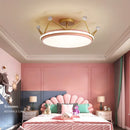 Axyaa Crown LED Ceiling Light for Girl's Bedroom: Modern Princess Decor with Remote