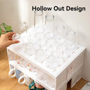 Axyaa Glass Cup Storage Rack Stackable Organizer Shelf
