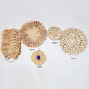 Rattan Grass Weaving Wall Decor, Moroccan Style, Axyaa Livingroom Bedroom Background