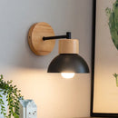 Axyaa Nordic LED Wooden Iron Wall Sconce for Bedroom, Balcony & Staircase