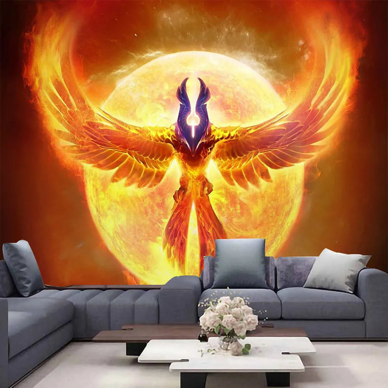 Axyaa Angel Wings Tapestry: Hippie Feather Psychedelic Wall Hanging Home Decor