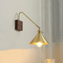 Axyaa Walnut Copper LED Wall Lights for Home Decor and Modern Ambiance