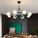 Axyaa Nordic Glass Chandelier Modern Lighting Fixture for Home Decor