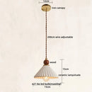 Axyaa Ceramic Wood LED Pendant Lamps | Home Decor Hanging Light Fixtures