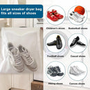 Axyaa Sneaker Dryer Bag - Shoe Net with Elastic Straps, White, 15.5"x15.5"