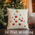 Axyaa Christmas Digital Print Pillow Cover - Cozy Home Decor for Sofa, Bedroom, Car