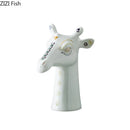 Axyaa Giraffe Ceramic Vase: Aesthetic Desk Decoration and Floral Arrangement