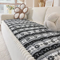 Axyaa Winter Plush Sofa Cover: Thick Anti-Slip Decorative Universal Towel