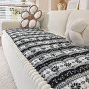 Axyaa Winter Plush Sofa Cover: Thick Anti-Slip Decorative Universal Towel