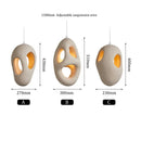 Axyaa Porous Beige Pendant Light - Nordic Minimalist Bedroom Chandelier