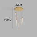 Axyaa Crystal Chandelier Stair Pendant Living Room Lighting Modern Home Decoration