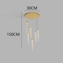 Axyaa Crystal Chandelier Stair Pendant Living Room Lighting Modern Home Decoration