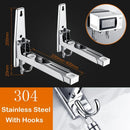 Axyaa Stainless Steel Microwave Oven Holder Foldable Retractable Kitchen Shelf Bracket