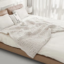 Axyaa Chenille Chunky Knit Blanket 50x60", Handmade Cable Knitted Throw