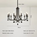 Axyaa Black Metal Crystal Chandelier Living Room LED Lamparas Home Lighting