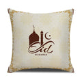 Axyaa Eid Mubarak Ramadan Cushion Cover - Moon Lantern Pattern Decor