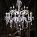 Axyaa Crystal LED Chandelier for Living and Dining Room Lighting