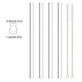 Axyaa Glass Drinking Straw Set with Cleaning Brush